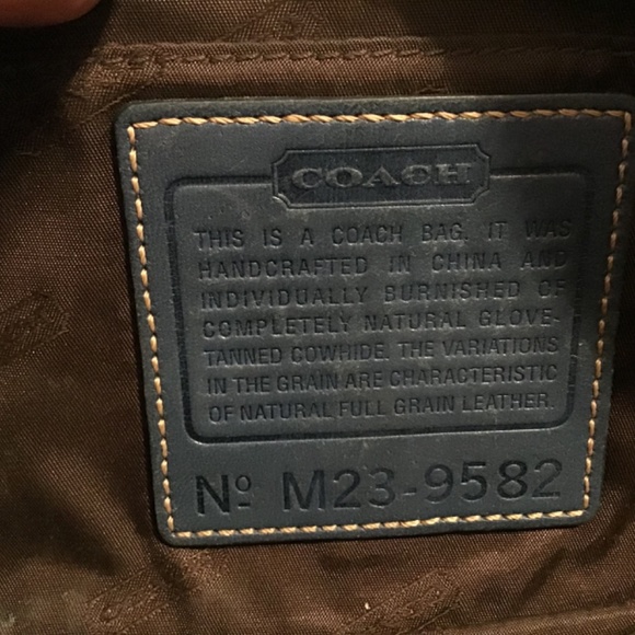 Y2K Coach Mini Camera Bag Vintage Blue Leather Baguette - Picture 6 of 8